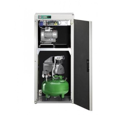 Diplomat Dental KD 124 AB - комбинированный безмасляный компрессор для одной стоматологической установки с отсасывающим агрегатом, с кожухом, с ресивером 24 л (60 л/мин)