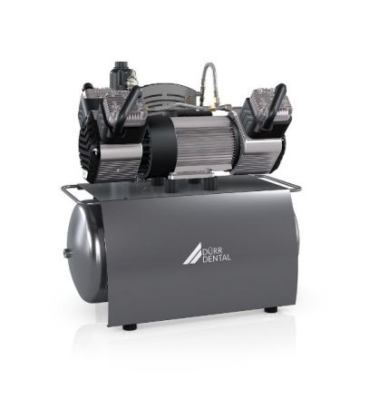 Durr Dental Trio – трёхцилиндровый безмасляный компрессор, c мембранным осушителем, с ресивером 50 л, 160 л/мин