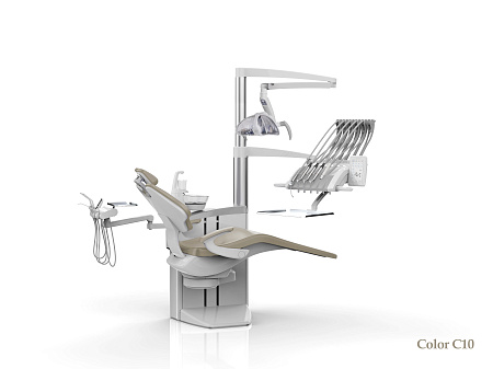 SILVERFOX 8000С CMS0 – Стоматологическая установка с верхней подачей и электрической системой управления инструментами, подачей воздуха и воды