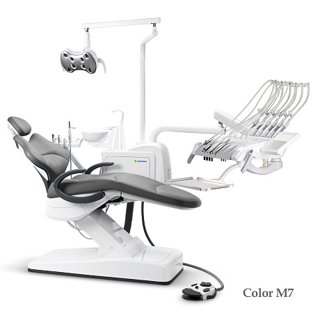 GreenMED S300 COLORFUL – Стоматологическая установка с мягкой обивкой и с верхней подачей