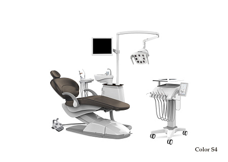 SILVERFOX 8000B SMS0 – Стоматологическая установка с подкатным блоком врача и с мягкой обивкой