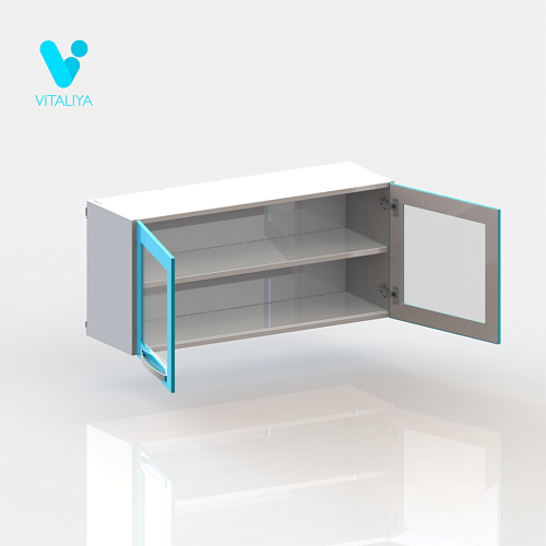 ВИТАЛИЯ Н5 ЛЮКС — Навесной медицинский шкаф стеклянные дверцы