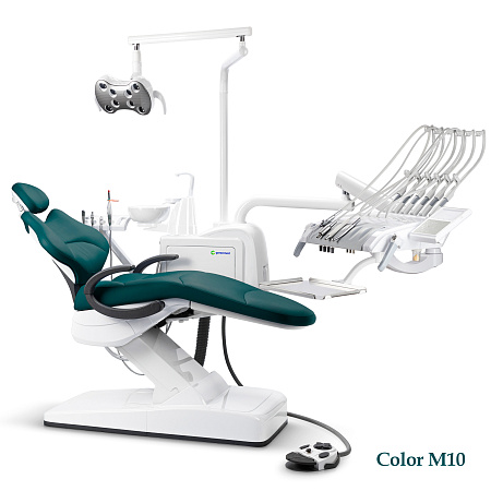 GreenMED S300 COLORFUL – Стоматологическая установка с мягкой обивкой и с верхней подачей