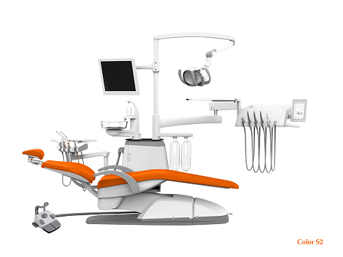 SILVERFOX 8000C-SRS0 Classic – Стоматологическая установка с нижней подачей и мягкой обивкой