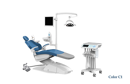 SILVERFOX 8000C-CMS0 – Стоматологическая установка с подкатным блоком врача, без гидроблока и с мягкой обивкой