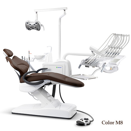 GreenMED S300 COLORFUL – Стоматологическая установка с мягкой обивкой и с верхней подачей
