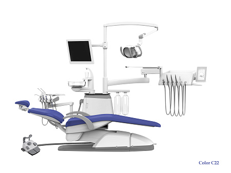 SILVERFOX 8000C-SRS0 Classic – Стоматологическая установка с нижней подачей и мягкой обивкой